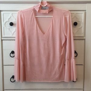 Long Bell Sleeve Sheer Top